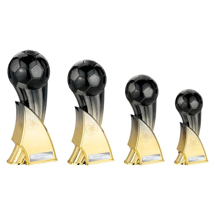 GOLD FIRESTORM FOOTBALL RESIN - 4 SIZES - 16CM TO 24CM